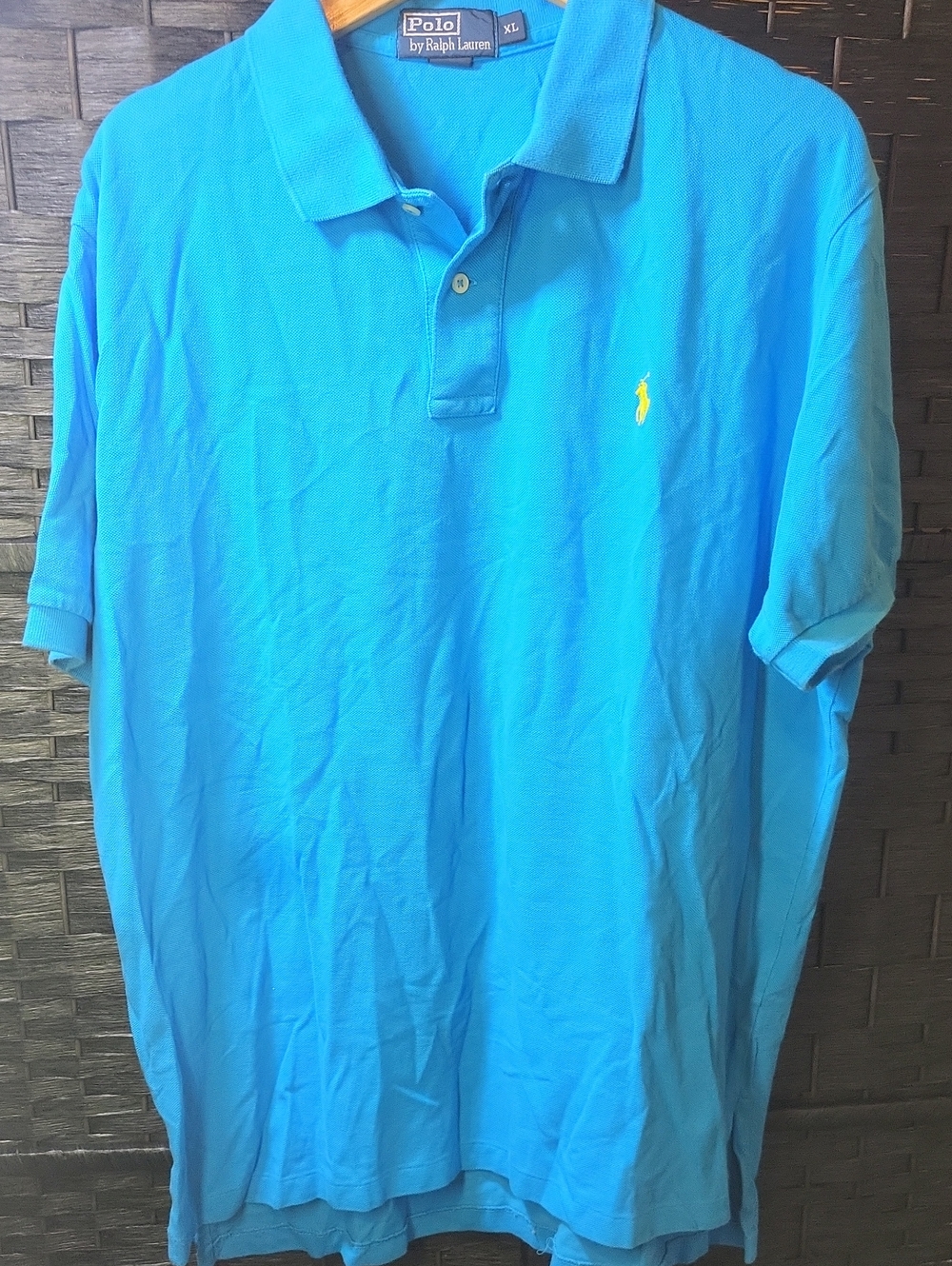 Ralph Lauren Men’s Bright Blue Polo with Yellow Pony